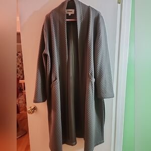 BB Dakota Light Olive Green Longline Open Cardigan